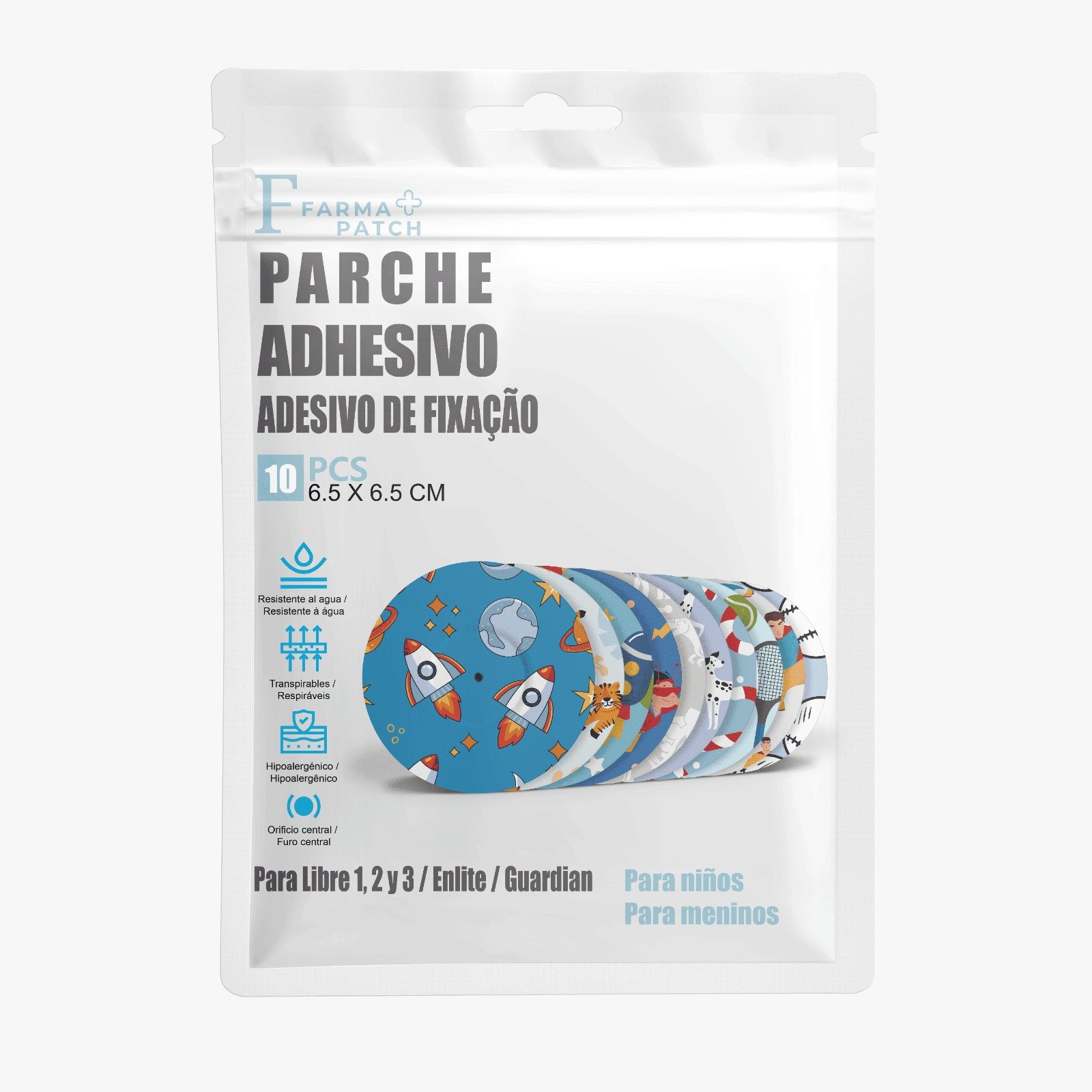 Farma Patch Parches Adhesivos para Sensores de Glucosa Niños