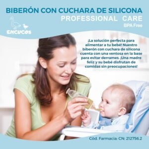 Biberón con cuchara de silicona Encucos